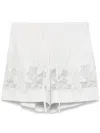 P.a.r.o.s.h Cioccolato Cotton Shorts With Embroidery Details