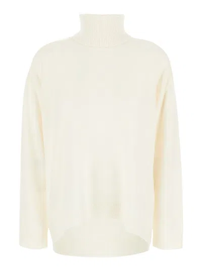 P.a.r.o.s.h White Crewneck Sweater In Knit Woman