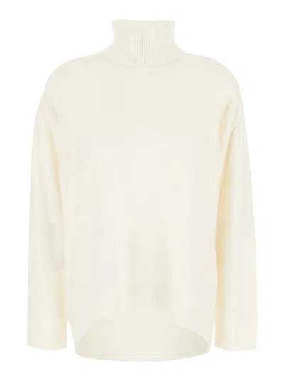 P.a.r.o.s.h White Crewneck Sweater In Knit Woman