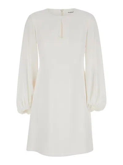 P.a.r.o.s.h White Cut-out Short Dress In Light Fabric Woman