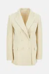 P.a.r.o.s.h Structured White Jacket With Design In Neutral