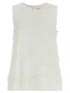 P.a.r.o.s.h White Embroidered Top In Multi