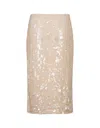 P.a.r.o.s.h White Glow Full Sequins Longuette Skirt