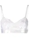 P.a.r.o.s.h Schillerndes Cropped-oberteil In White