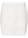 P.a.r.o.s.h Parosh Leather Mini Skirt In White