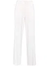 P.a.r.o.s.h . Lillie Pressed-crease Wide-leg Pants In White
