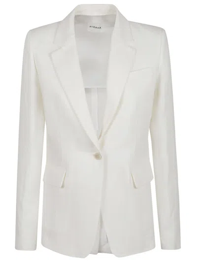 P.a.r.o.s.h Parosh White Linen Tailored Jacket