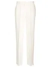 P.a.r.o.s.h Straight-leg Linen Trousers In Cream