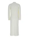 P.a.r.o.s.h White Long Jacket With Classic Lapels In Viscose Blend Woman In White