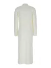 P.a.r.o.s.h White Long Jacket With Classic Lapels In Viscose Blend Woman In White