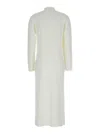 P.a.r.o.s.h White Long Jacket With Classic Lapels In Viscose Blend Woman In White