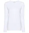 P.a.r.o.s.h Lightweight Cotton Blend Crew-neck Long-sleeved T-shirt In White