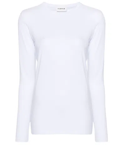 P.A.R.O.S.H WHITE LONG-SLEEVED T-SHIRT
