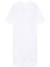 P.a.r.o.s.h Parosh White Midi Dress With Classic Collar In White