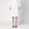 P.a.r.o.s.h . White Midi Skirt With Sequins In White