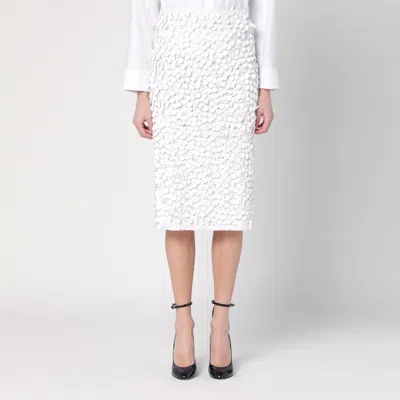 P.a.r.o.s.h . White Midi Skirt With Sequins