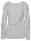 P.a.r.o.s.h White Polyester Blouse In White