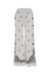P.a.r.o.s.h White Printed Drawstring Pants In White
