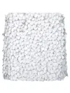 P.a.r.o.s.h White Sequin Mini Skirt In White