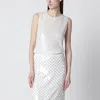 P.a.r.o.s.h Parosh White Sequin Top In White