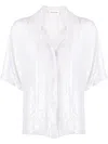 P.a.r.o.s.h Sequinned Short-sleeve Shirt In White