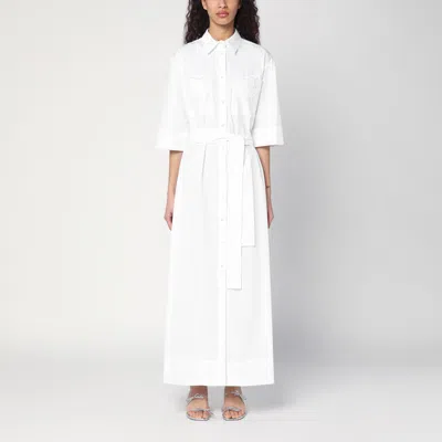 P.a.r.o.s.h . Shirt Dress With Belt In White