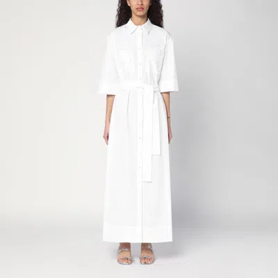 P.a.r.o.s.h Parosh  White Shirt Dress With Belt