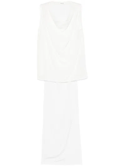 P.A.R.O.S.H WHITE SILK BLOUSE