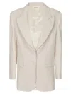 P.a.r.o.s.h Single-breasted Blazer In Off White