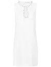 P.a.r.o.s.h Sleeveless Sequin-embellished Dress In White