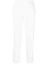 P.a.r.o.s.h . Tapered Drawstring Trousers In White