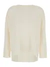 P.a.r.o.s.h White Solid Round Neck Sweater In White
