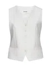 P.a.r.o.s.h V-neck Wool-blend Waistcoat In White