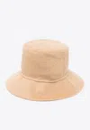 P.a.r.o.s.h Wool Slip-on Bucket Hat In Beige