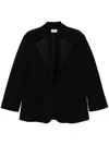 P.a.r.o.s.h Wide-lapel Blazer In Black