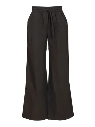 P.a.r.o.s.h Wide-leg And Soft Trousers Black In Brown