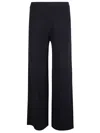 P.a.r.o.s.h . Wide-leg Black Viscose Pants With Minimalist Design In Black