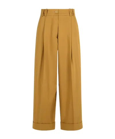 P.a.r.o.s.h Wide-leg Casual Pants In Brown