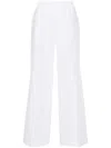 P.a.r.o.s.h Broderie-anglaise Straight-leg Trousers In Bianco