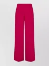 P.a.r.o.s.h Wide-leg High Waist Trousers With Seam Detailing In Pink