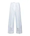 P.a.r.o.s.h Wide-leg Pants. Adjustable Drawstring Waist In White