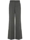P.a.r.o.s.h Grey High-waisted Tailored Pants With Concealed Closure In Fabric Woman In Grey
