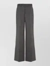 P.a.r.o.s.h Grey High-waisted Tailored Pants With Concealed Closure In Fabric Woman In Black