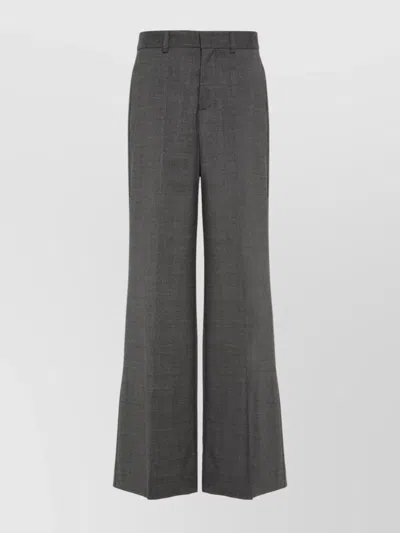 P.A.R.O.S.H WIDE-LEG PANTS WITH BELT LOOPS AND POCKETS