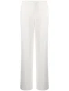 P.a.r.o.s.h Wide-leg Pants With Smooth Front In White