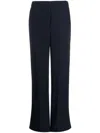 P.a.r.o.s.h Elasticated-waistband Straight-leg Trousers In Black
