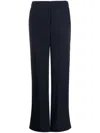 P.a.r.o.s.h Elasticated-waistband Straight-leg Trousers In Blue