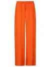 P.a.r.o.s.h . Wide-leg Silk Pants With Drawstring Waistband In Arancio