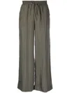 P.A.R.O.S.H WIDE LEG SILK DRAWSTRING TROUSERS