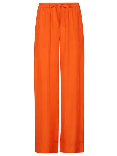 P.A.R.O.S.H P.A.R.O.S.H. WIDE-LEG SILK PANTS WITH DRAWSTRING WAISTBAND